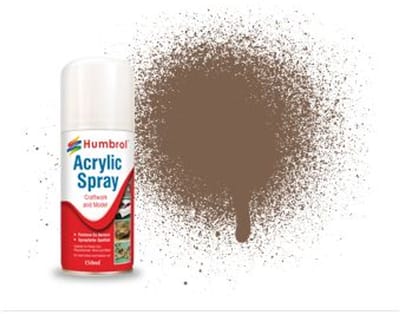 Humbrol Hobbyverf Acrylverf - #29 Dark Brown - Matt - Acryl spray Verf spuitbus - 150 ml