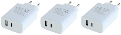3 stuks OneOne 20W snellader met 2 poorten. Witte oplader met USB C en USB A. PD en Quick Charge lader adapter past op Google Pixel 7, 7 Pro, 8, 8a, 8 Pro, 9, 9 Pro, 9 Pro XL, 9 Fold, 10, 10 Pro, 10 Pro XL, 10 Fold, C, XL