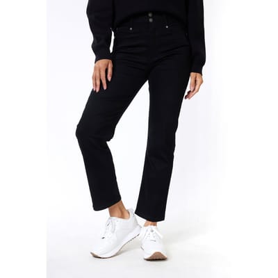 EsQualo Trousers Jeans Straight Fit Black Maat: 36 | Pantalons Outlet | Dames | Zwart