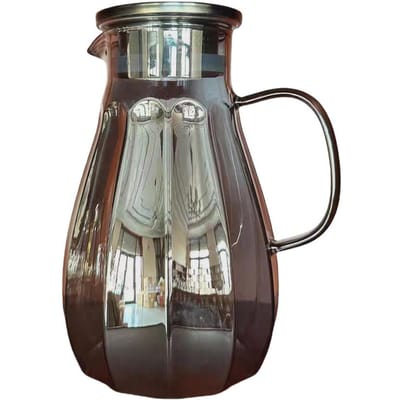 Pompoenpot Ambergrijs Grote Capaciteit Woonkamer Thuis Transparant Koel Wit Open Hoge Temperatuur Hoog Borosilicaatglas Koude Waterketel