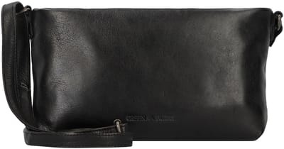 GREENBURRY Leren schoudertas Colombiana RV Shoulderbag 3 Zip Black zwart
