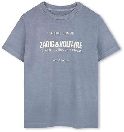 Zadig & Voltaire X60372 Polo's & T-shirts Jongens - Polo shirt - Blauw - Maat 140