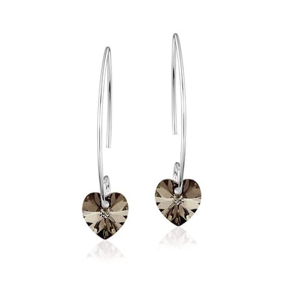 Montebello Oorbellen Liv HZ41 - Swarovski Hart - 925 Zilver Gerhod. - Ø10mm - 35mm