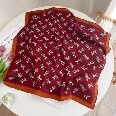 Zijden sjaal-stijl zijden sjaal voor dames - Kleurblokkenprint - Fris en delicaat - Decoratieve shawl over shirts-SJ0216 Benut je gevoel voor mode optimaal!
