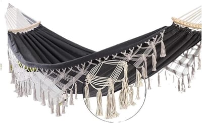 Hangmat voor Enkele Persoon - Kampeerhangmat Relaxmat - Buiten Ontspannen - Ademend Mesh Materiaal - 12 kg - A