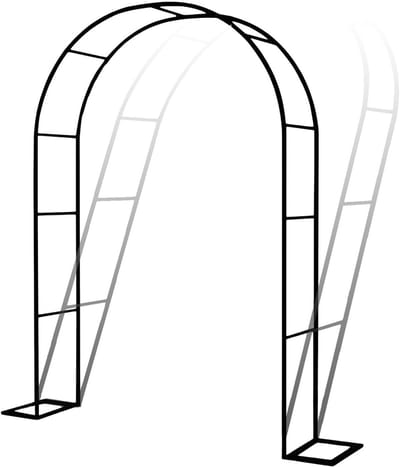 Metalen Tuinboog - Decoratieve Prieel - Planten Ondersteunen - Roestbestendig Metaal - 1.2 x 2.2 M - Wit
