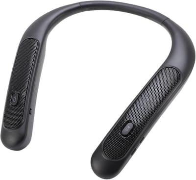 Nekluidspreker - Draagbare speaker - Muziek luisteren - 3D stereogeluid - 12 uur speeltijd - Zwart