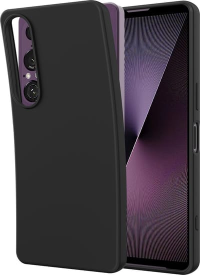 Just in Case hoesje geschikt voor Sony Xperia 1 VII Hoesje Siliconen - Flexibele Case - Zwart