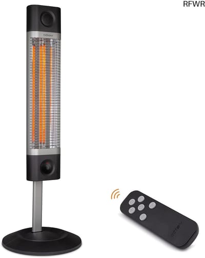 RFWR® Elektrische verwarming infrarood staande warmtestraler met afstandsbediening en dimfunctie