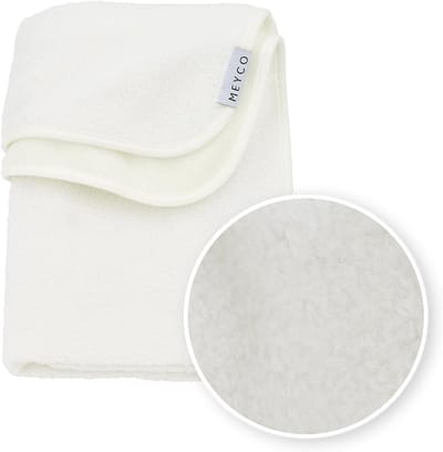Baby Reisdeken Bouclé - Babydeken Kinderwagen - Comfort Op Reis - Zacht En Warm - 75 x 100 cm - Offwhite