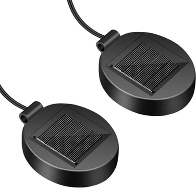 Zonnepaneel Vervanging - Reserveonderdeel Tuinlamp - Buitenverlichting Opladen - 2 Lichtmodi - 2 Stuks - Zwart