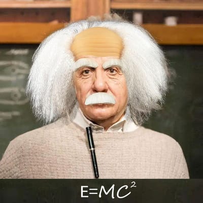 Witte pluizige kale pruik Einstein kostuum rekwisiet pruik One size wit
