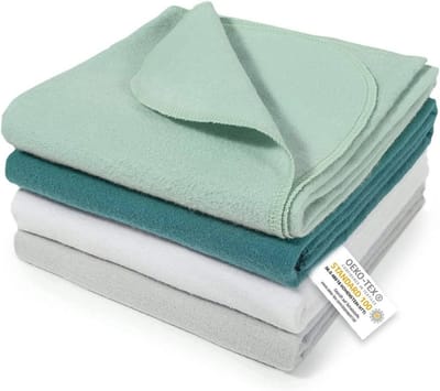 QPFO® Absorberende molton doeken - 80 x 80 cm - set van 4 - Oeko-Tex gecertificeerd - wasbare hydrofiele doeken