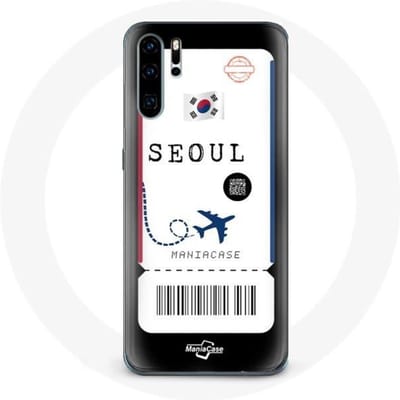 Hoesje voor Huawei P30 Vliegticket Seoul Zuid-Korea
