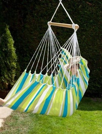 Hangstoel XL - Grote hangmatstoel - Ontspannen in de tuin - Weerbestendig MacaTex materiaal - 175 x 130 cm - Groen