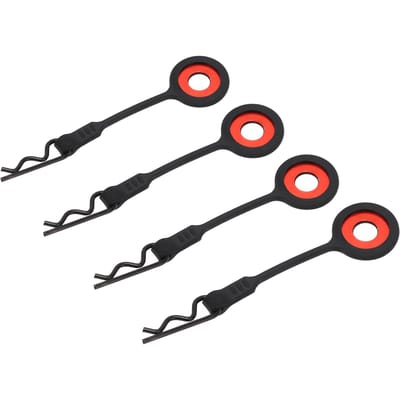 4 STKS RC Body Clips Pinnen RC Auto Body Clips Bevestigingsclips Houder Siliconen Metaal Universeel voor 110 zwart