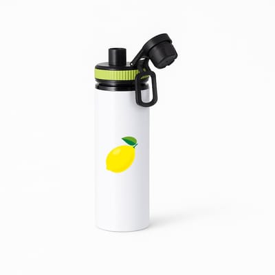 Hacebo® - Citroen waterfles met draaidop groen - Fruitschaal - fruit liefhebbers - Citrusvrucht - limoen - water fles - 850ML