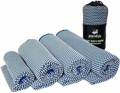 Pandoo Reishanddoek - Medium - Blauw - Bamboevezel - Sneldrogend - Compact