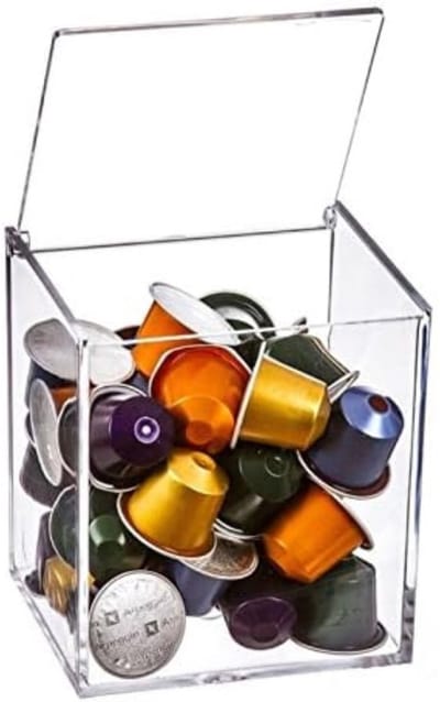 Famanu – Capsulehouder van plexiglas – Ruimte voor 13 of 40 capsules