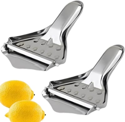 Citruspers Set - Handpers Keuken - Sap Maken - Voedselveilig Staal - 8x7 cm - Zilverkleurig
