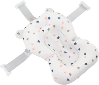 Veilige en Opvouwbare Baby Badkussen voor Nieuwborns - Comfortabel Badkussen met Sterrenpatroon voor Babybadje en Ondersteuning