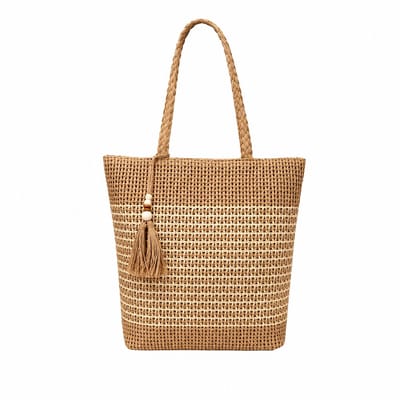 Sjtoer® - Khaki Hobo Bag Dames – Grote Schoudertas van Kunstleer – Shopper & Werktas – Vintage Handtas met Ruime Inhoud (2 vakken) - Strandtas