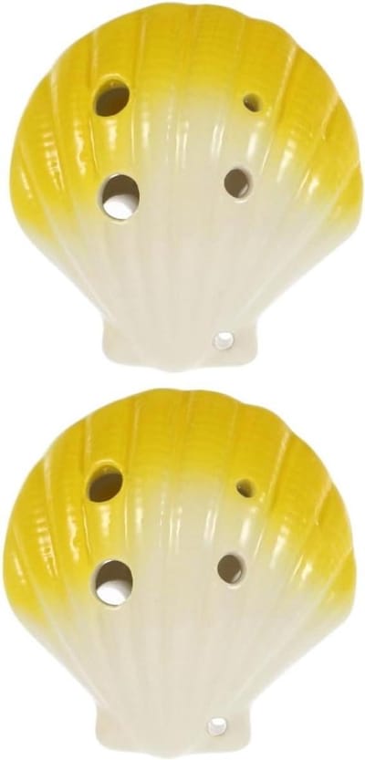 Ocarina Set - Muziek Instrument - Muziek Leren - 6 Gaten Design - 2 Stuks - Geel