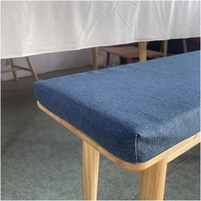 Zitkussen Bank - Kussen Buiten - Comfortabel Zitten - Antislip Onderkant - 120x30cm - Blauw