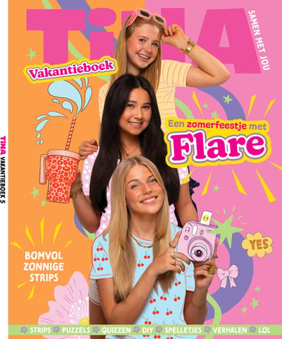 Tina Vakantieboek XXL 2025 - Flare - Vakantieboek voor Kinderen - Zomerboek - Doeboek - Vakantie - Puzzels - Tekenen - Posters - Strips - DIY - Invullen - Knippen - Quiz - Speelgoed Meisjes - Cadeau Meisje - Meiden Cadeaus - Meiden Spullen Knutselen