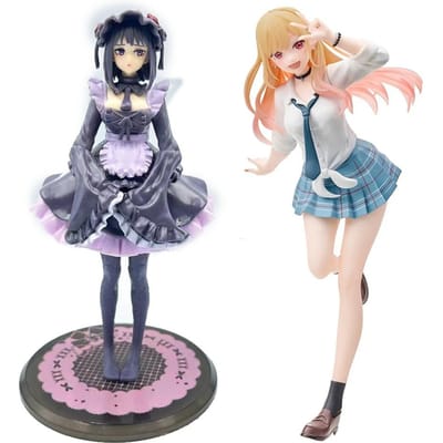 My Dress-Up Darling 12cm Anime Figuur Zwart Dienstmeisje Outfit Kitagawa Marin Actiefiguur Shizuku Kuroe Figuur Model Speelgoed