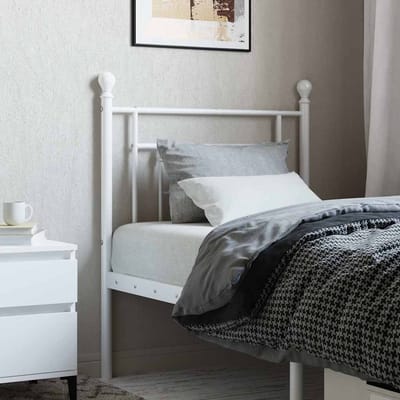 vidaXL Vervangend hoofdbord 75 cm metaal wit