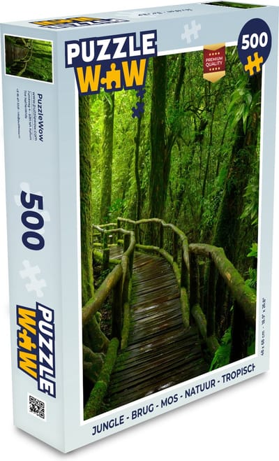Puzzel Jungle - Brug - Mos - Natuur - Tropisch - Legpuzzel - Puzzel 500 stukjes