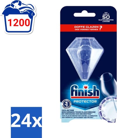 Finish Protector - Extra Glans - Anti-Corrosie & Anti-Vervaging - Tot 50 Afwasbeurten - Voordeelverpakking - 24 stuks