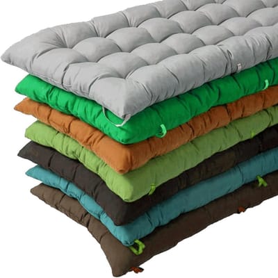 Ligstoelkussen Hoog - Dikke Pads - Buiten Ontspannen - Met Anti-slip Riemen - 160 x 50 cm - Blauw