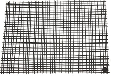 Batucada - Bamboo - Plantaardige Placemat - oogt zoals Rubber - Anti Slip - 1 stuk - Zwart - 43 x 31,5cm – Onderhoudsvriendelijk – Onderlegger - Tafeldecoratie
