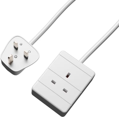 Verlengsnoer Voedingskabel met UK Pin Plug, 13A, Enkele Socket (1m)