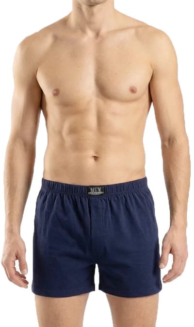Funderwear-Fun2wear boxershort wijd model, uni - Losse boxershort mannen - 100% katoen - Donkerblauw / L
