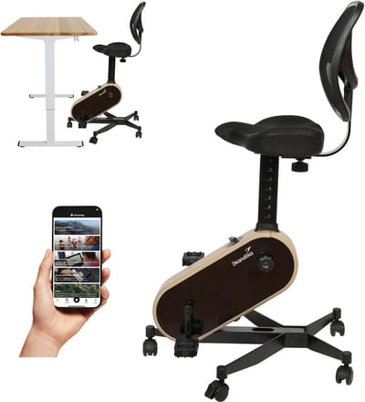 Compacte Arm- en Beentrainer voor Onder Bureau met LCD en 8 Weerstanden