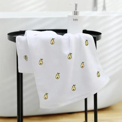Vrouwen Bad Badkamer Geborduurde Avocado Katoenen Handdoek Gezichtshanddoek Volwassen