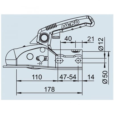 AL-KO koppeling AK161 met Soft-Dock, opvulbussen voor 35-, 45mm en slot