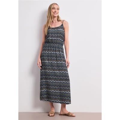 Midi-jurk met zigzagpatroon