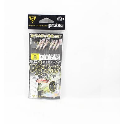 Gamakatsu 45754 Kuwase Sabiki FC Maat 8, Tak 16lb, Hoofd 25lb 2Set (4400)