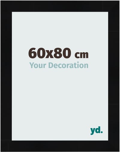 Your Decoration - Fotolijst 60x80 cm - MDF - Zwart Hoogglans - Pisa
