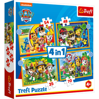 Trefl - Puzzles - "4in1" - Holiday Paw Patrol / Viacom PAW Patrol