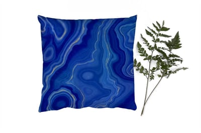 Sierkussens - Kussentjes Woonkamer - 40x40 cm - Blauw - Agaat - Stenen