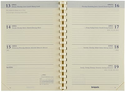 Brepols agendaVukking 2027 - DELTA [0.834] - VULLING - Zakagenda - 1 week op 2 pagina's - Weekoverzicht - Gespiraleerd - Navulling - 8.1 x 12 cm/Klein formaat!!