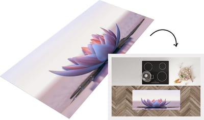 Keukenloper - Loper keuken - Lotus - Bloemen - Water - 120x50 cm - Keukenloper vinyl