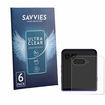 Savvies - Screenprotector voor Motorola Razr 70 Ultra (Achterdisplay) - Folie Beschermfolie transparant 6 Stuks