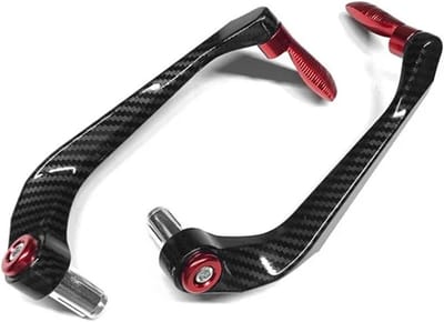 Handbeschermers Motorfiets - Stuur Protectors - Veiliger Rijden - CNC Aluminium - Universeel - Rood