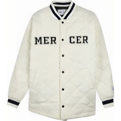 Mercer Amsterdam The Mercer-quilted Varsity Wool - Unisex Crème Maat: S | Bomberjacks Outlet | Unisex | Ecru